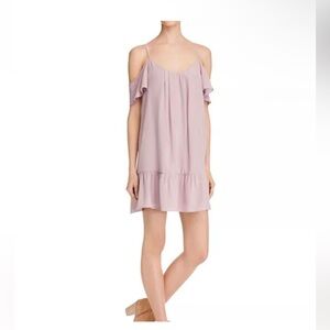 NWT: Joie Stellara Cold Shoulder Purple Dress Medium 💯 Silk